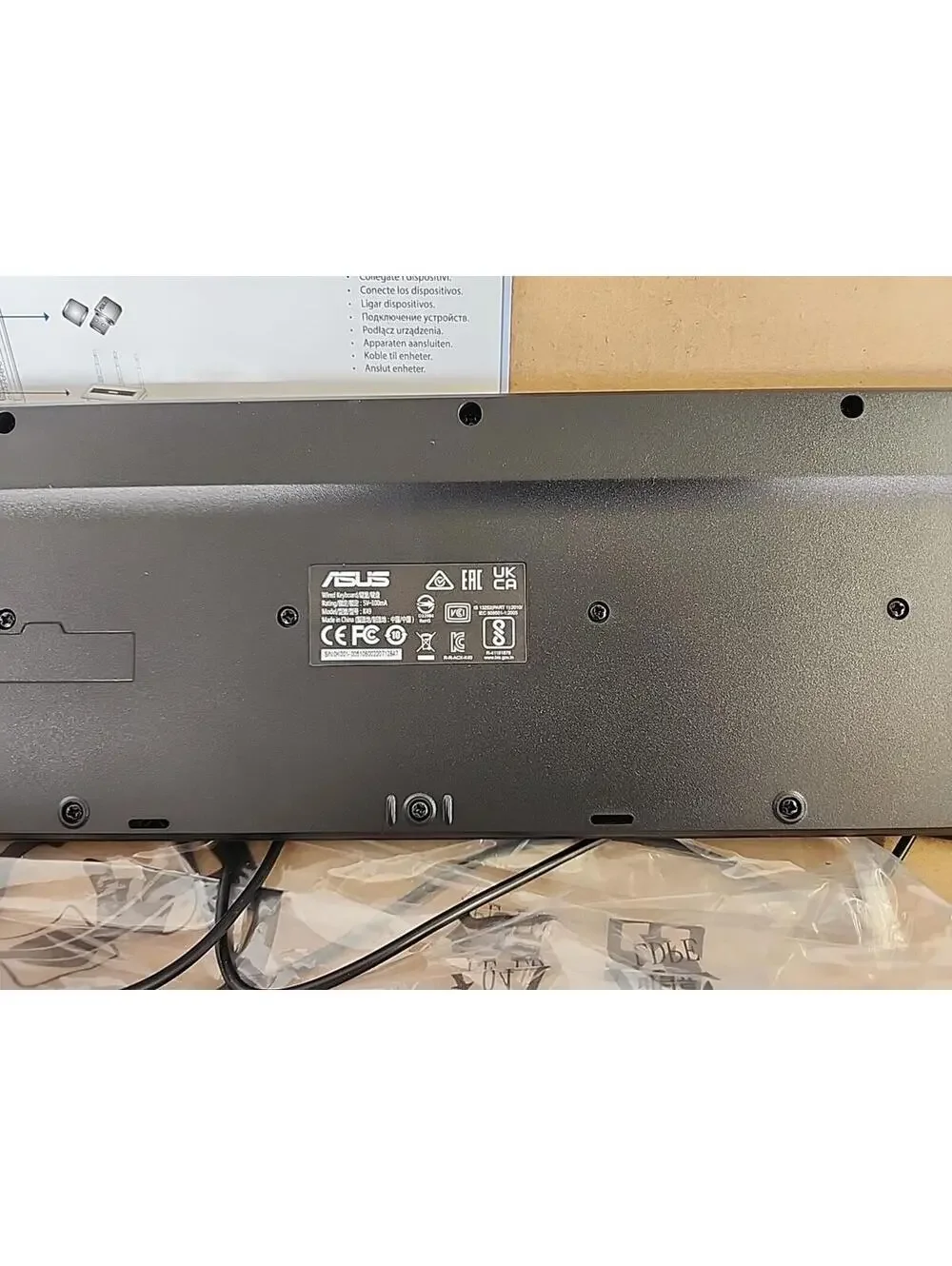 Asus Wired Keyboard Black Model K49